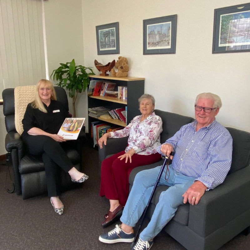 Southcare aged care customer with support worker